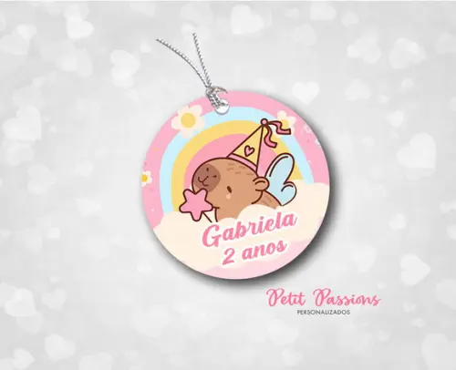 Tag Redonda 4,8 cm - Capivara