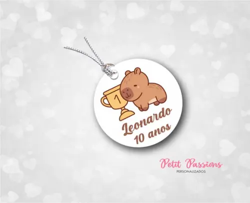 Tag Redonda 4,8 cm - Capivara