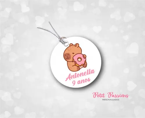 Tag Redonda 4,8 cm - Capivara