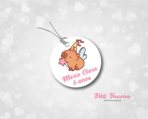 Tag Redonda 4,8 cm - Capivara