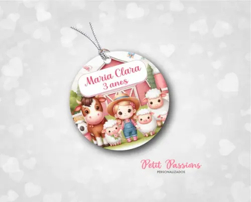 Tag Redonda 4,8 cm - Fazendinha