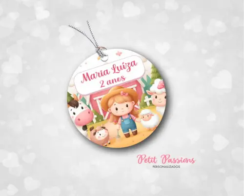 Tag Redonda 4,8 cm - Fazendinha