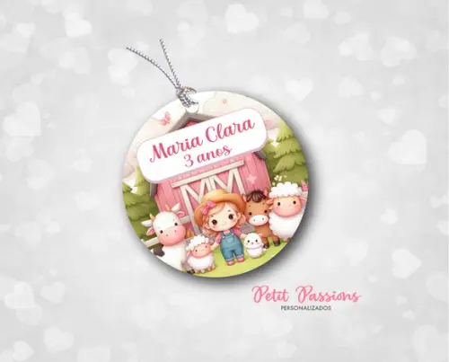 Tag Redonda 4,8 cm - Fazendinha