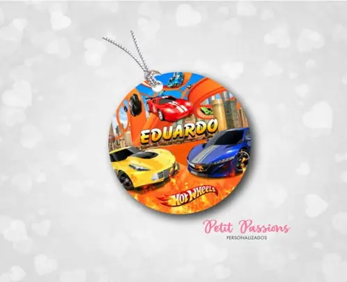 Tag Redonda 4,8 cm - Hot Wheels
