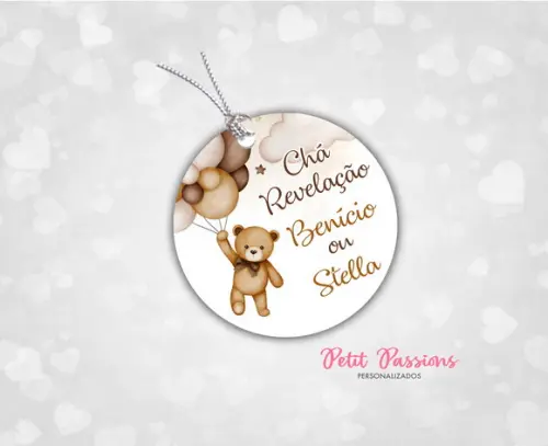 Tag Redonda 4,8 cm - Chá Revelação