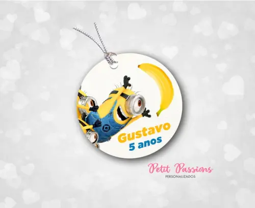 Tag Redonda 4,8 cm - Minions