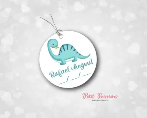 Tag Redondo 3,5 cm - Dinossauro