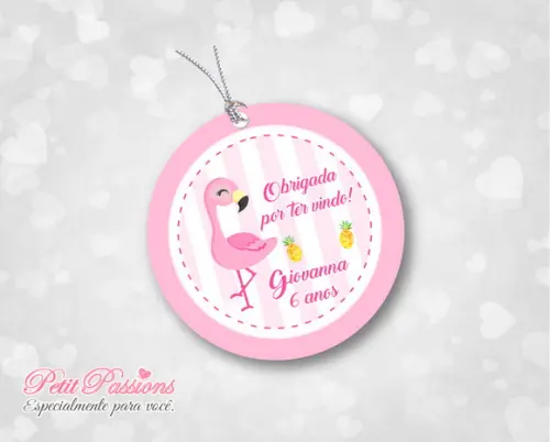 Tag Redondo 4,8 cm - Flamingo