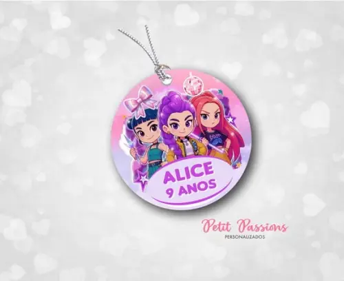 Tag Redondo 4,8 cm - Guerreiras K-pop