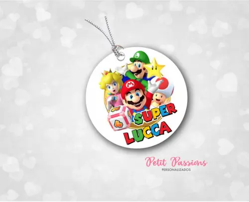 Tag Redondo 4,8 cm - Super Mário