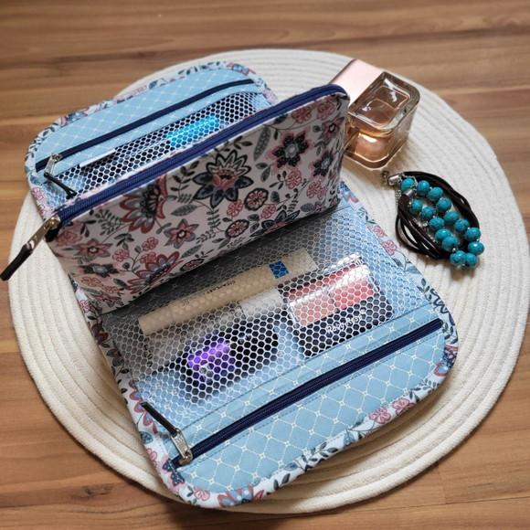 Necessaire  Tecido  Multiuso para maquiagem e esmalte