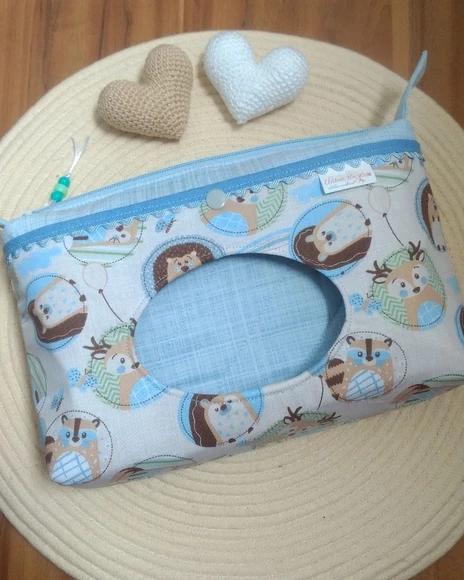 Necessaire Porta Fraldas e Lenço Umedecido