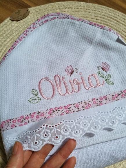 Toalha de Banho Fralda personalizada luxo