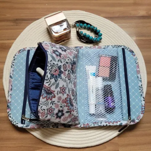 Necessaire  Tecido  Multiuso para maquiagem e esmalte