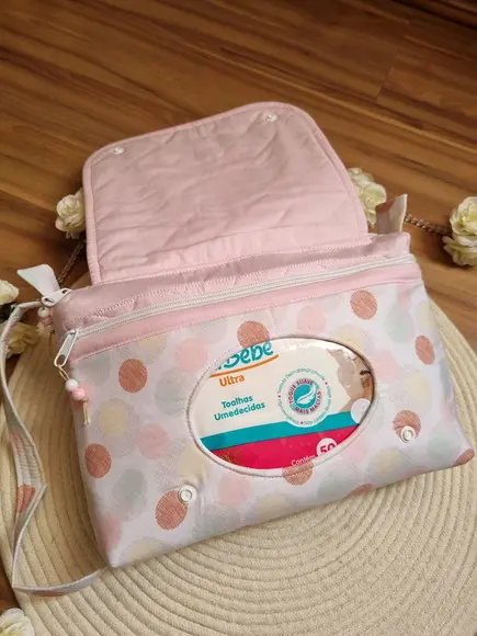 Necessaire Porta Fraldas e Lenço Umedecido