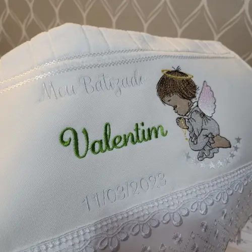 Toalha Batizado Bordada