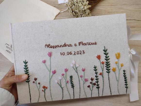 Álbum de Fotos A4 Casamento Floral