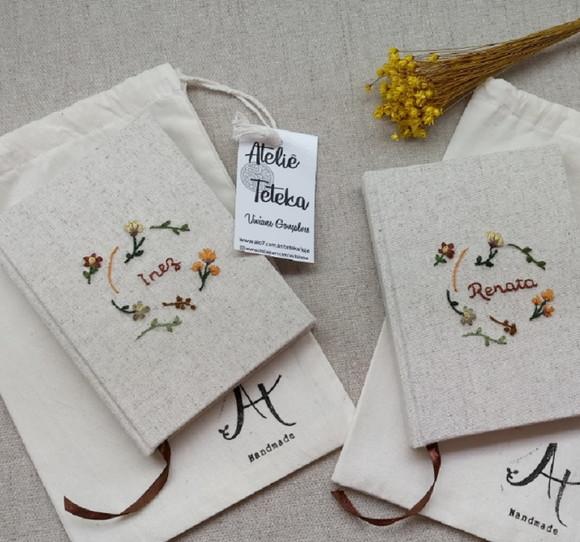 Caderno Bordado 10x15 Floral