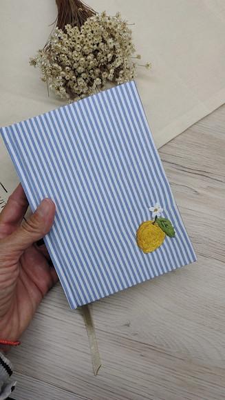 Caderno Bordado Limão Siciliano 10x15 A6