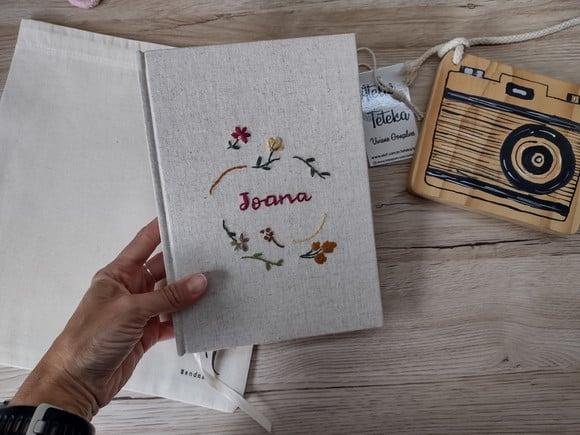 Caderno Personalizado Bordado a Mão A5