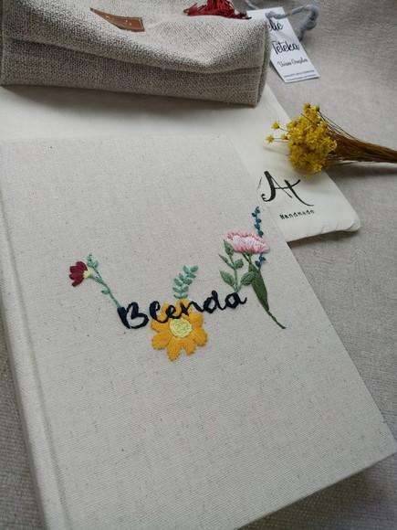 Caderno Personalizado Bordado a Mão