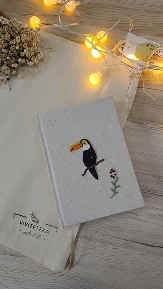Caderno Tucano Bordado 10x15