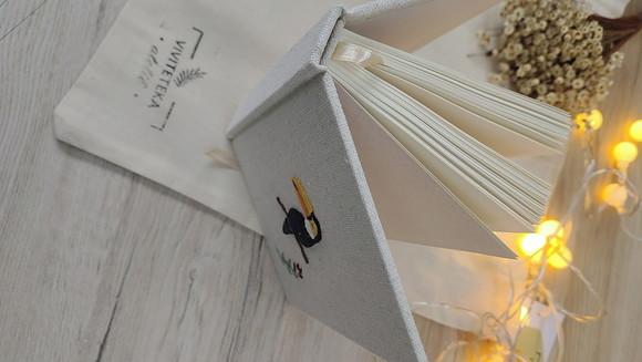 Caderno Tucano Bordado 10x15