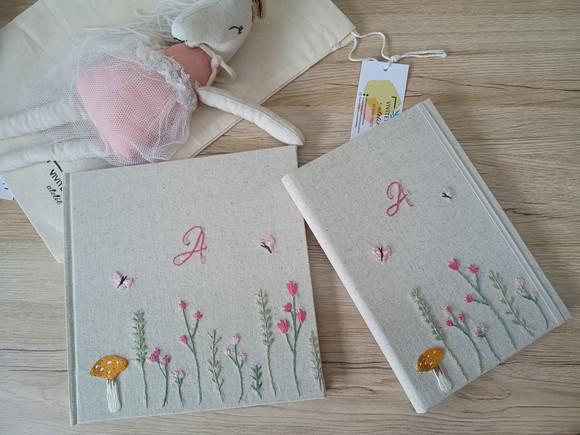 Kit Livro Bebê+porta Caderneta Vacina Jardim Tulipa e Cogume