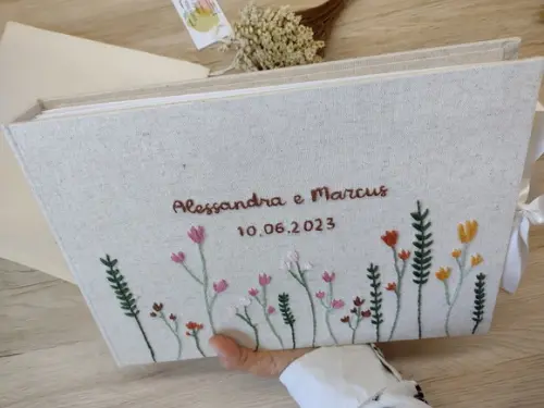 Álbum de Fotos A4 Casamento Floral