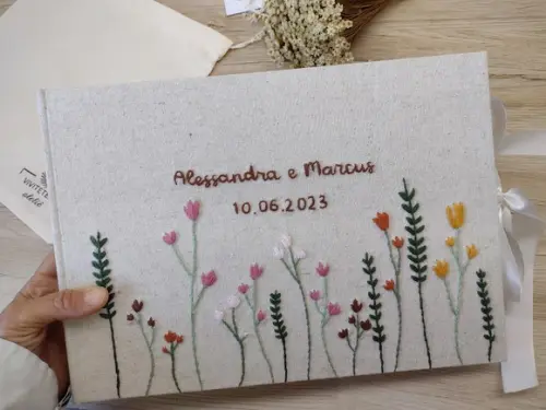 Álbum de Fotos A4 Casamento Floral