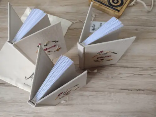 Caderno Bordado 10x15 Floral