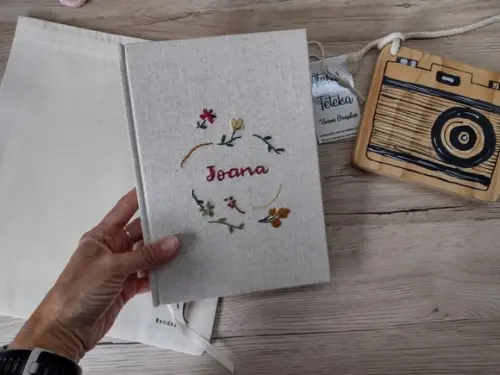 Caderno Personalizado Bordado a Mão A5