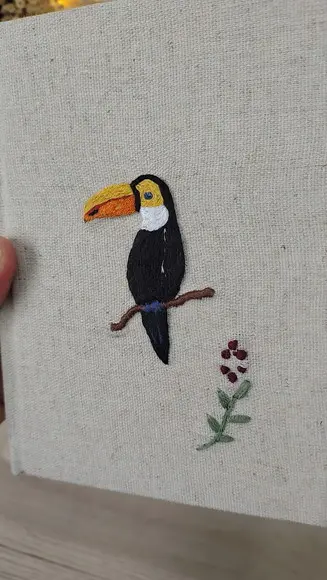 Caderno Tucano Bordado 10x15