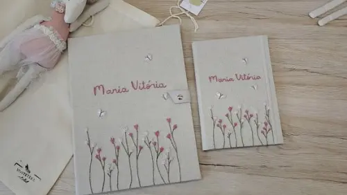 Kit Porta Certidão de Nascimento e Vacina Tulipas