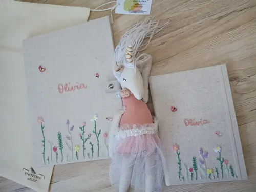 Kit Porta Certidão de Nascimento e Vacina Jardim Lilás