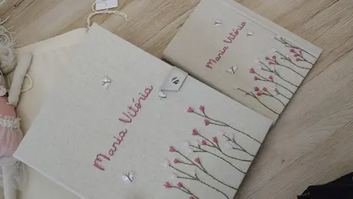 Kit Porta Certidão de Nascimento e Vacina Tulipas