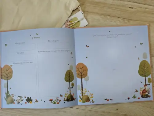 Livro do Bebê Pipa e Nuvens Bordado a Mão