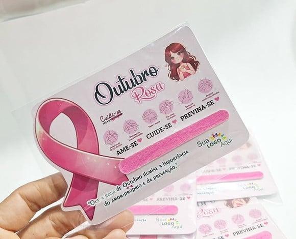 50 Mini Lixa Outubro Rosa