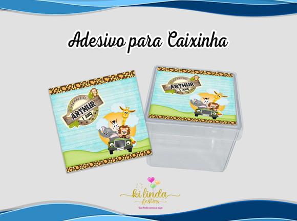 Adesivo para Caixinha Acrílica Safari