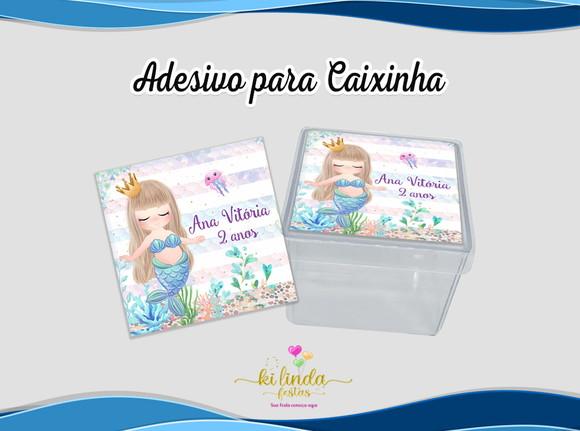 Adesivo para Caixinha Acrílica Sereia