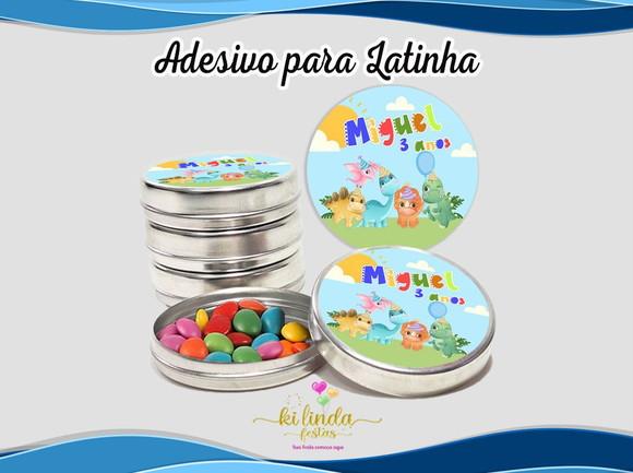 Adesivo Redondo Dino Cute