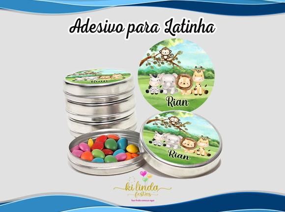 Adesivo Redondo Latinha Safari