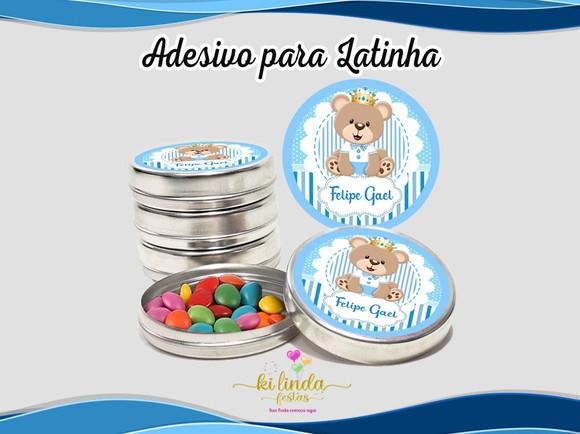 Adesivo Redondo Latinha Ursinho