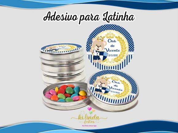 Adesivo Redondo Latinha Ursinho