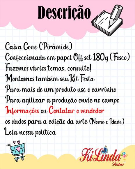 Caixa Cone Chuva de Amor com Aplique