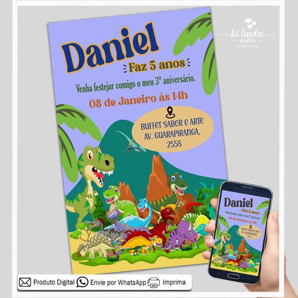Convite Digital Dinossauro