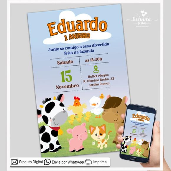 Convite Digital Fazendinha