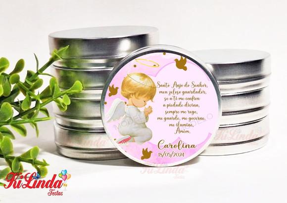 Latinha Batizado Oracão do Anjo da Guarda