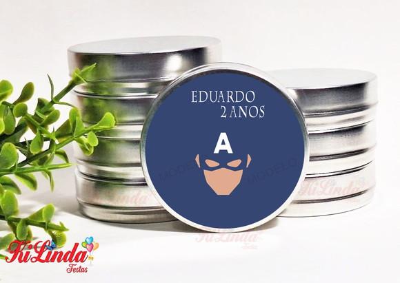 Latinha Personalizada para Lembrancinha Capitão América