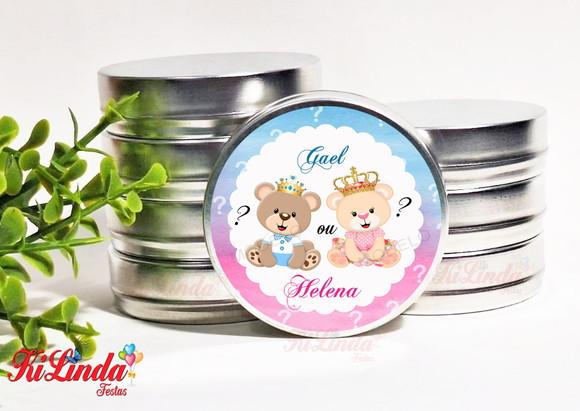 Latinha Personalizada para Lembrancinha Chá de Revelação